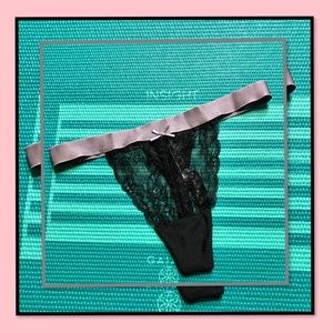 NWT ADORE ME WOMENS BLACK LACE PANTY S